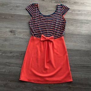 Francesca’s Collections Striped Bow Dress
